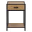 Seaford Bedside Table with 1 Drawer in Black & Oak 2