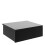 Avignon Square Bedside Table with 2 Drawers in Black 1