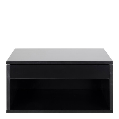 Cholet Square Bedside Table with 1 Drawer in Black 1