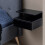 Ashlan Bedside Table with 1 Drawer in Black 6