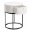 Polo Round Bedside Table in White and Black 3