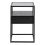 Randolf Bedside Table in Black with Smoked Glass 2