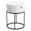 Polo Round Bedside Table in White and Black 1
