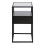 Randolf Bedside Table in Black with Smoked Glass 3