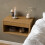Cholet Square Bedside Table with 1 Drawer in Oak 4