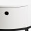 Polo Round Bedside Table in White and Black 5