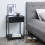 Seaford Bedside Table with 1 Drawer in Black 6