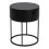 Polo Round Bedside Table in Black 1
