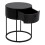Polo Round Bedside Table in Black 3
