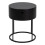Polo Round Bedside Table in Black 2