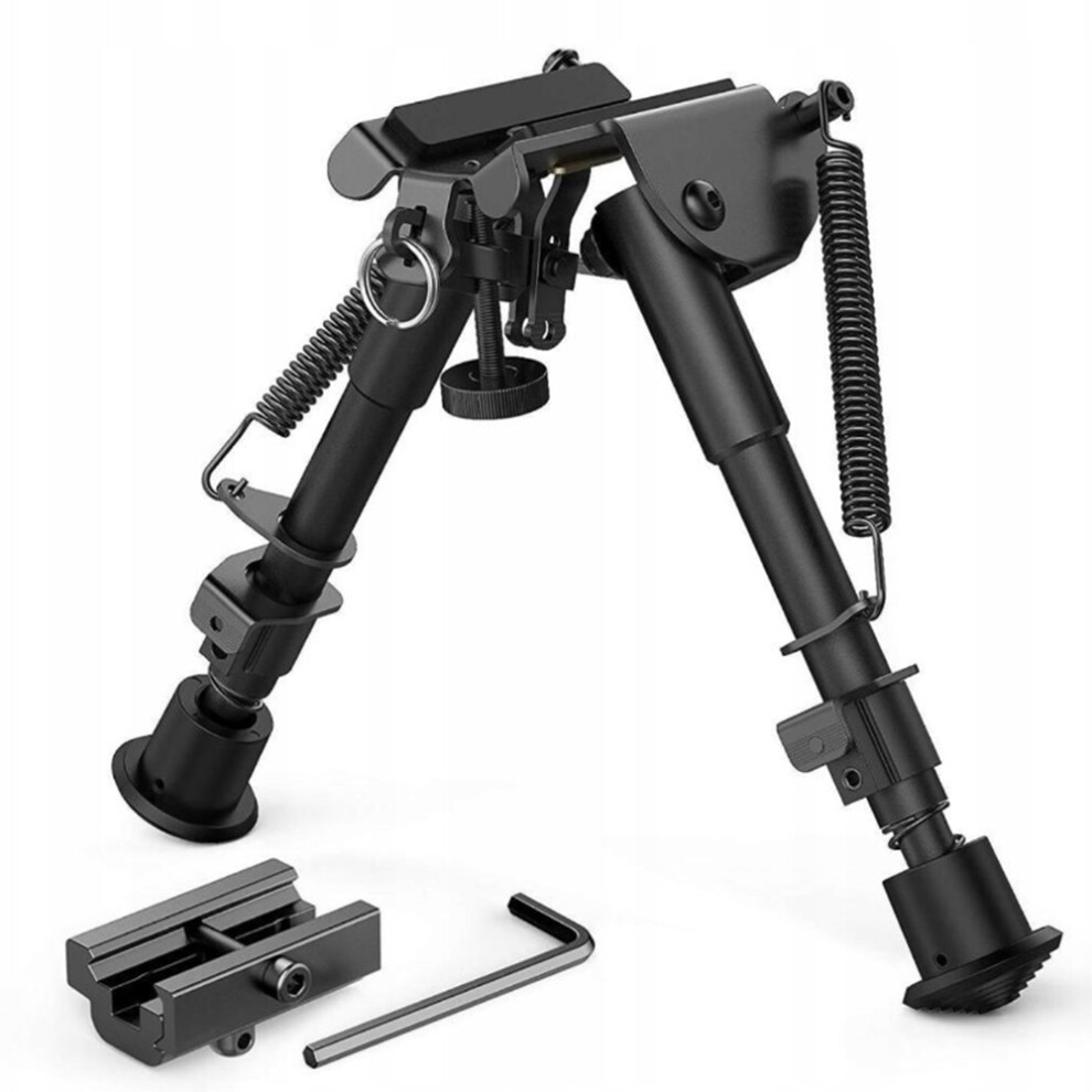 6-9 inch Adjustable Spring Swivel Bipod Adapter for Hunting Shooting Air Rifle