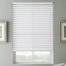 (90cm X 150cm) White Fauxwood Venetian Wooden String Blinds