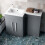 NES Home Nes Home 1100mm Left Hand Matte Grey Bathroom Basin Combination Vanity Unit 3