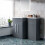 NES Home Nes Home 1100mm Left Hand Matte Grey Bathroom Basin Combination Vanity Unit 4