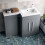 NES Home Nes Home 1100mm Right Hand Matte Grey Bathroom Basin Combination Vanity Unit 5