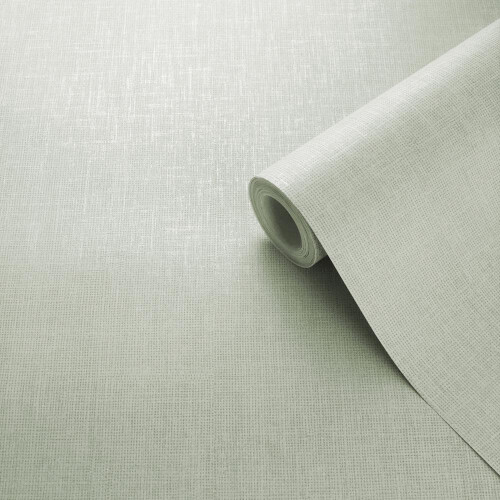 Muriva Muriva Linen Texture Green Wallpaper Modern Contemporary 1