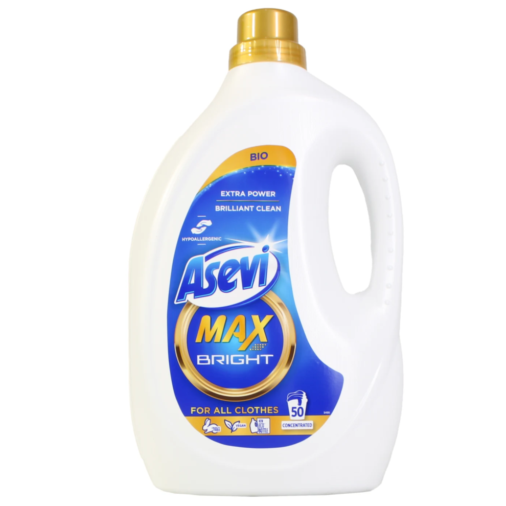 Asevi Max Bright Bio Laundry Detergent - 50 Washes