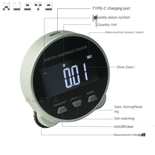 Electronic Rangefinder/Ruler Measuring Ruler Straight Curved Rolling Measurement Multi-function Digital Display Roller Electronic Ruler 1