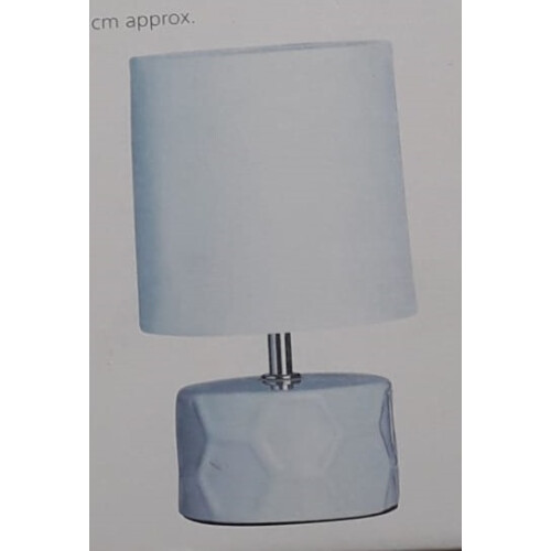 Premier Housewares Table lamp honeycomb ceramic base white