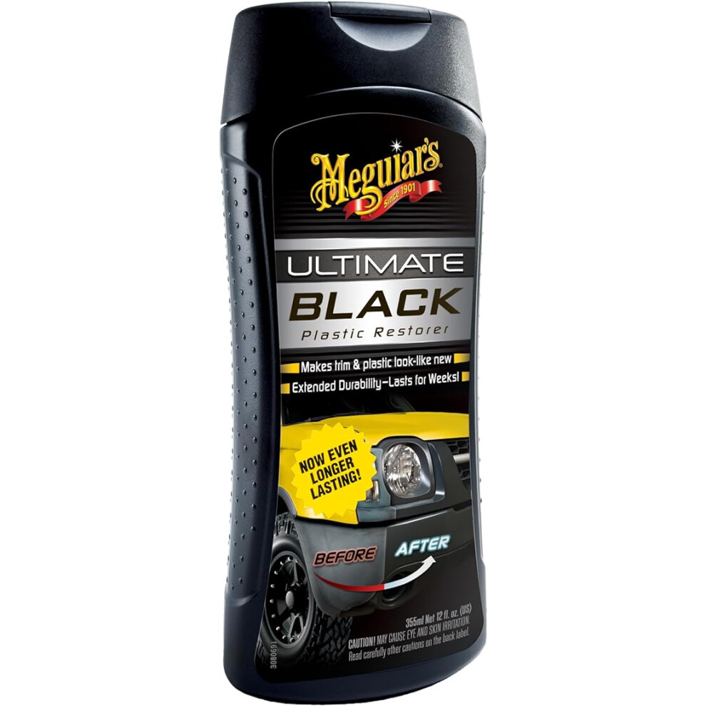 Meguiar's Ultimate Black Plastic Trim Restorer 355ml Makes black plastic & trim look like new 1 pack