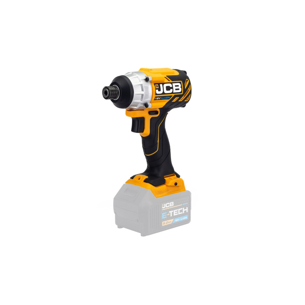 JCB  21-18BLID-B  18V Brushless Impact Driver,180Nm, 2.0Ah-5.0Ah Li-Ion Batteries, 1/4" Hex Quick Release Chuck