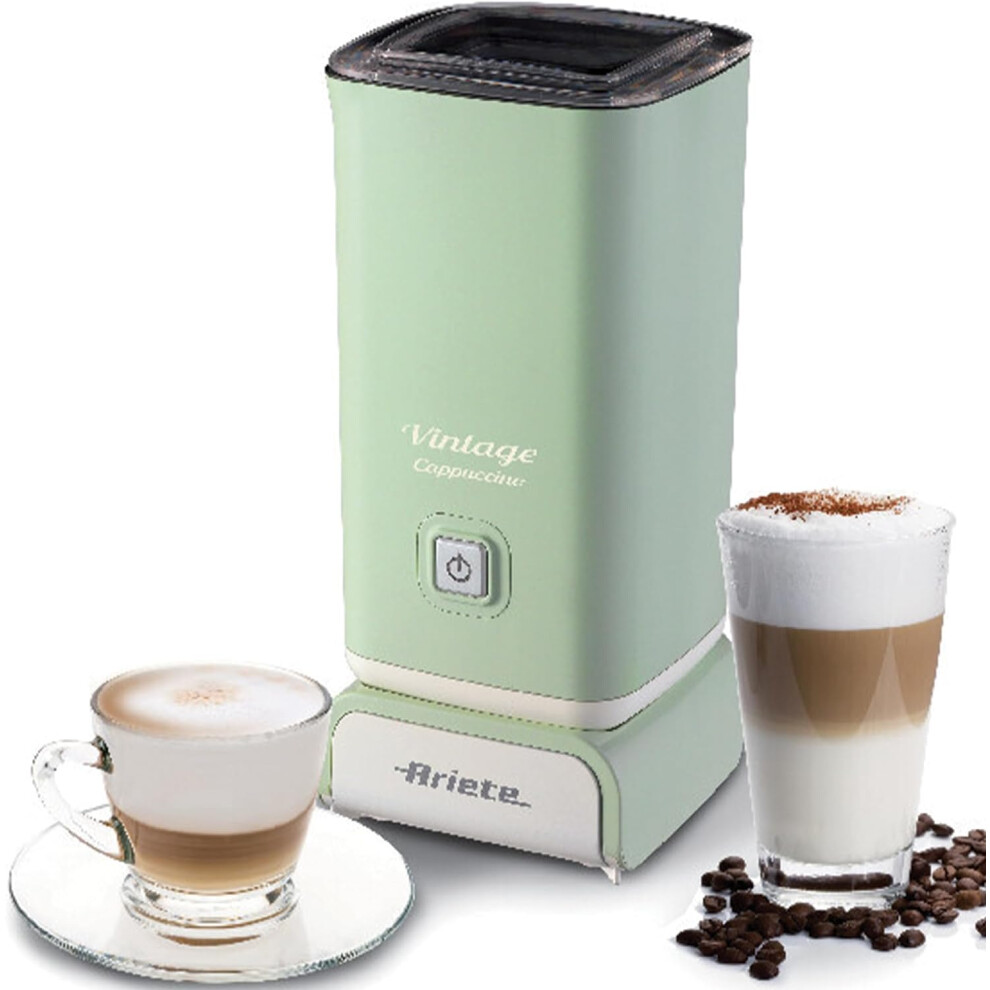 Ariete 2878/04 Vintage Style Milk Frother Easy Pour Spout Pastel Green