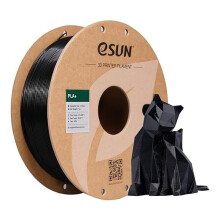 eSUN PLA+ Filament 1.75mm Enhanced Toughness Dimensional Accuracy +/- 0.03mm 1KG Spool 3D Printing Filament for 3D Printers Polylactic Acid Black