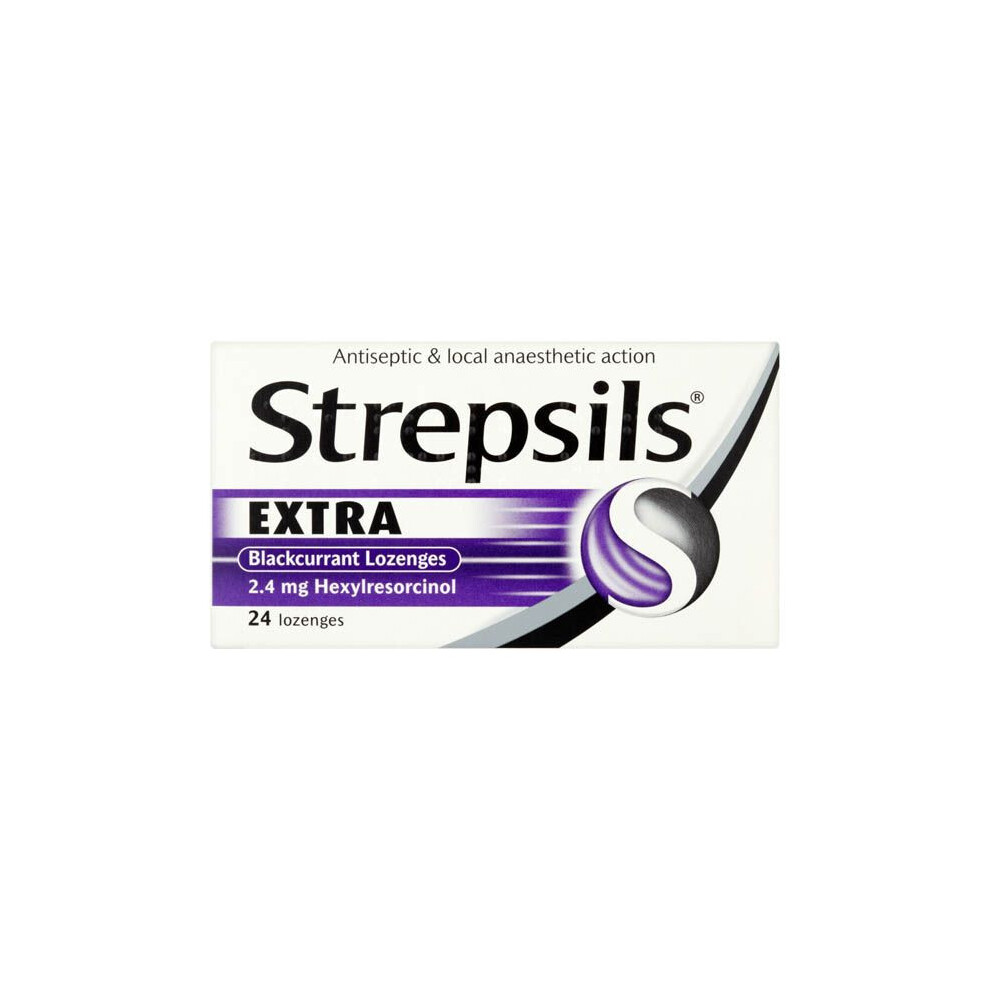Strepsils Extra Lozenges 24's Dual Action Throat Lozenges for Cough and Sore Throat Relief