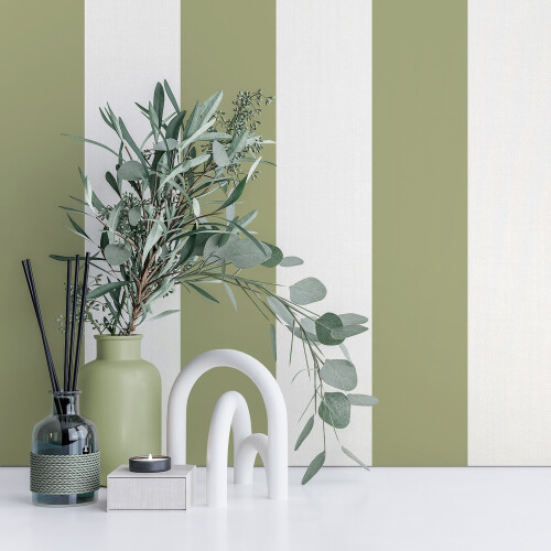 Fine Decor Fine Decor Juliette Stripe Sage Wallpaper FD43459 2