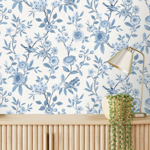 Fine Decor Fine Decor Eleanor Blue Wallpaper FD43447 2