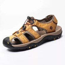 (Yellow, 9.5) Mens Athletic Sandals Casual Walking Hiking Summer Beach Mules Sports Shoes Size