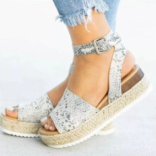(Serpentine, 43 ?UK 8.5?) Summer Women's Flatform Sandals Ankle Strap Platform Espadrilles Wedges Shoes