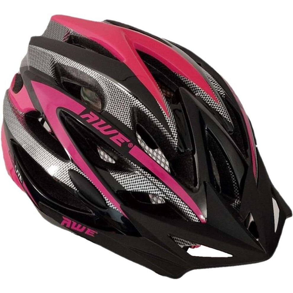 AWE AWEAerolite In Mould Bike/E-Bike Helmet Black/Pink 55-58cm CE EN1078 APPROVED