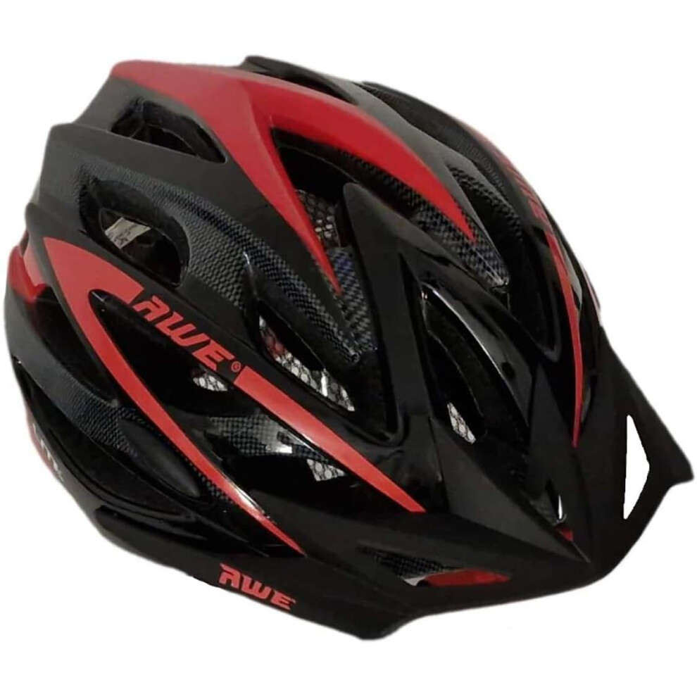 AWE AWEAerolite In Mould Bike/E-Bike Helmet Black/Red 58-61cm CE EN1078 APPROVED