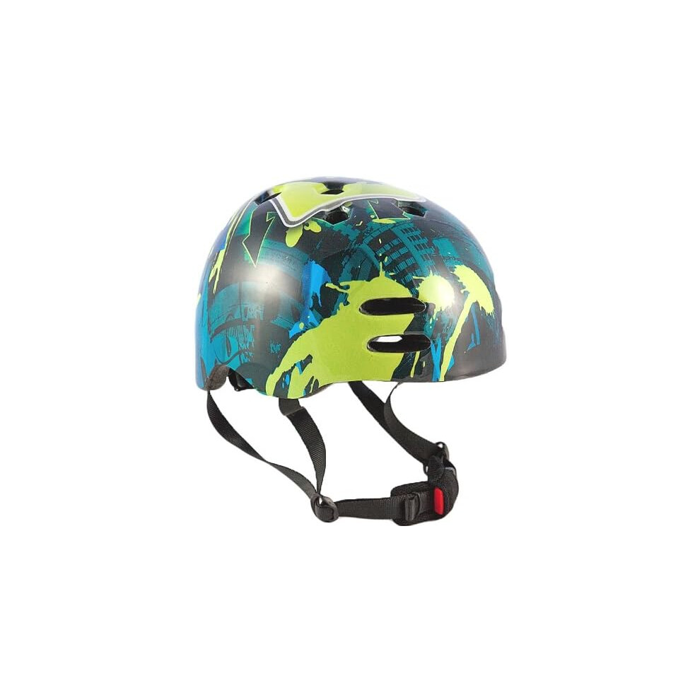 Sport Direct "No Bounds" BMX/Bike/Skateboard Helmet Blue/Green 55-58cm CE EN1078 APPROVED