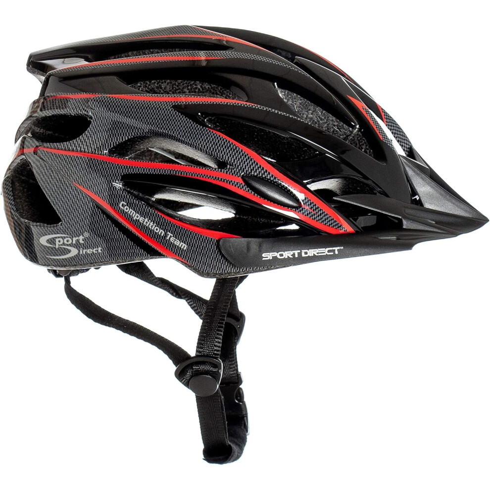 Sport Direct "Team Comp" 24 Vent E-Bike/Bike Helmet Graphite/Red/Black 58-61cm CE EN1078 APPROVED-image-OPC-PDY66S9-NEW