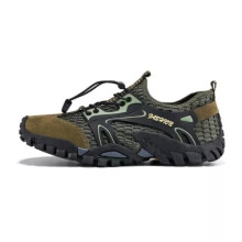 (Green, UK 9 = EU 43) Mens Quick Dry Water Shoes Non-slip Beach Wading Outdoor Trekking Sneakers Size