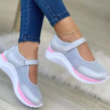 (Grey, UK Size 7) Womens Orthopedic Sandals Casual Loafers Ladies Summer Slingback Shoes Walking