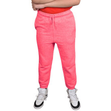 (Hot Pink, UK 7 - 8 Years) Kids Girls Boys Fleece Comfy Plain Jogging Bottoms