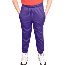 (Purple, UK 11 - 12 Years) Kids Girls Boys Fleece Comfy Plain Jogging Bottoms