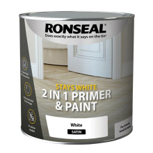 Ronseal Stays White 2in1 Paint & Primer Satin 2.5L