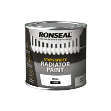 Ronseal One Coat Stays White Radiator Paint Satin 250ml