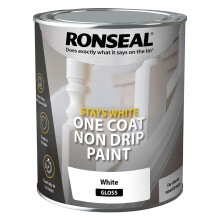 Ronseal Stays White One Coat Non-Drip Paint Gloss 2.5L