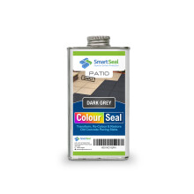 (Dark Grey, 150ML Sample) Smartseal Patio ColourSeal - Colour & Restore Old Concrete Paving Slabs, Durable Paint & Sealer - Easy to Apply, Protective Concrete Sealer