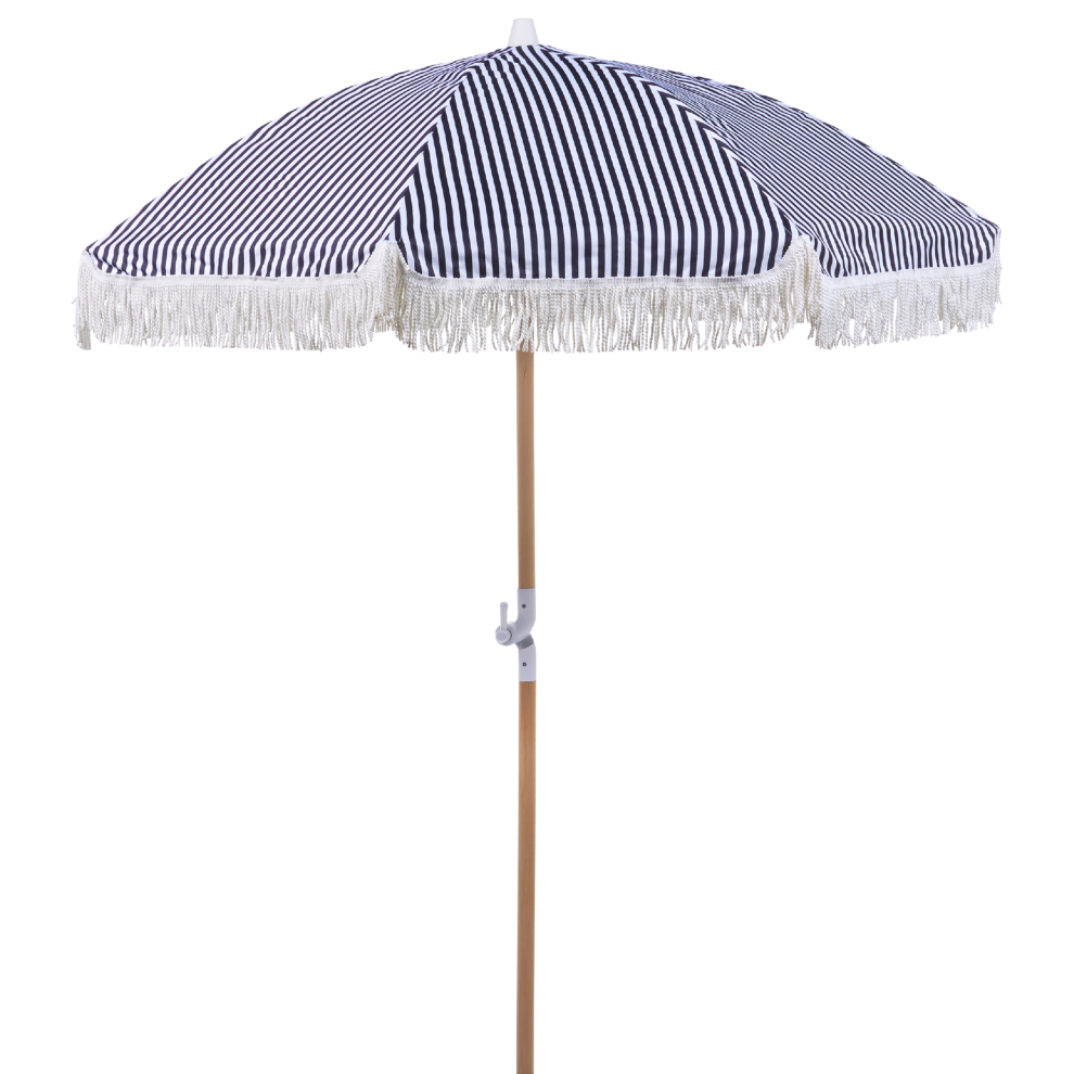 Patio Parasol 150 cm MONDELLO Black/ White