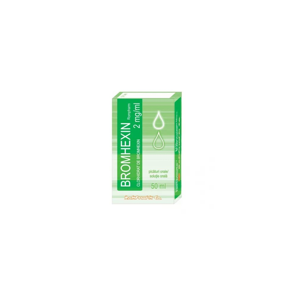 Rompharm Bromhexine Oral Drops/Oral Solution, 2Mg/Ml, 50 Ml,