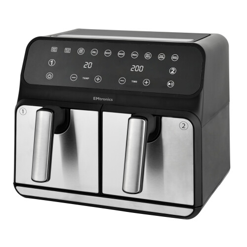 EMtronics Emtronics Air Fryer Set in Silver 9L & 8L Kitchen Set 2