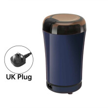 (Blue UK) Electric Coffee Grinder Bean Spice Nut Mill Blender Stainless Steel Kitchen