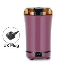 (Purple UK) Electric Coffee Grinder Bean Spice Nut Mill Blender Stainless Steel Kitchen
