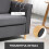 Homcom HOMCOM Double Seat Sofa Linen Upholstery Loveseat Couch w/ Armrests, Dark Grey 9